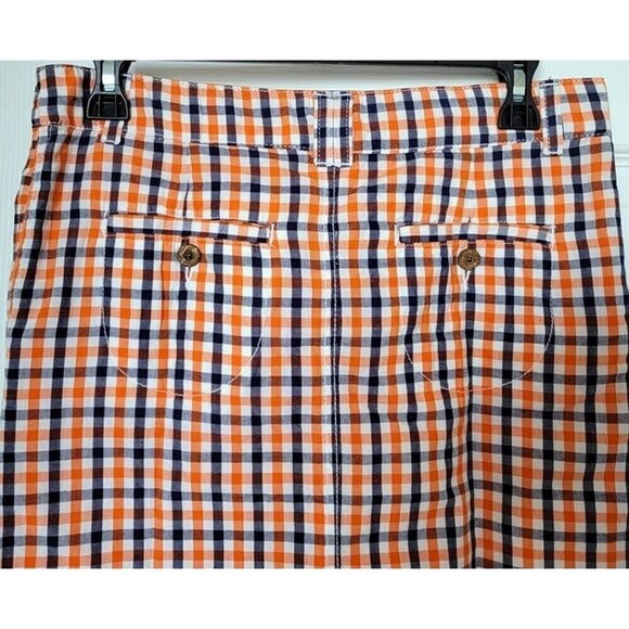 Tailor Vintage Reversible Plaid Orange Mini Skirt Size 4/6 NWT - Picture 8 of 10